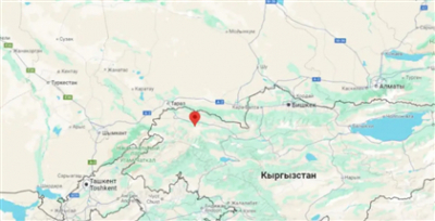 Недалеко от границы Казахстана и Кыргызстана произошло землетрясение