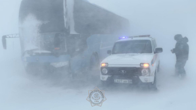 11 человек спасли из снежного заноса в Жамбылской области