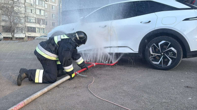 Спасатели СКО создали собственный ствол для тушения электромобилей