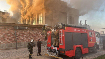В Шымкенте потушили крупный пожар в кафе  
