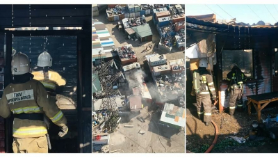 Очередной пожар повышенного ранга произошел на алматинской «барахолке»